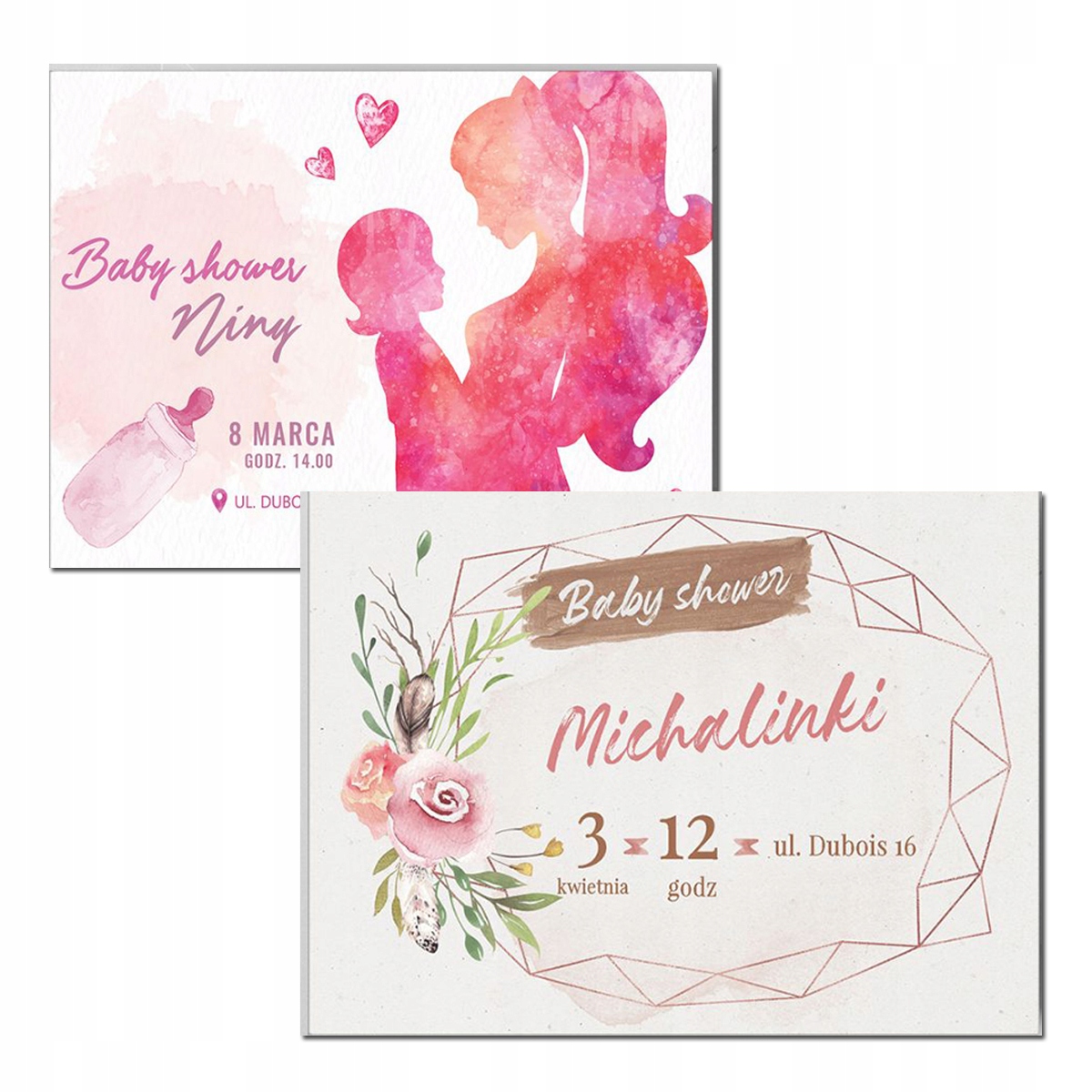 ZAPROSZENIA NA BABY SHOWER ZAPROSZENIE BABYSHOWER