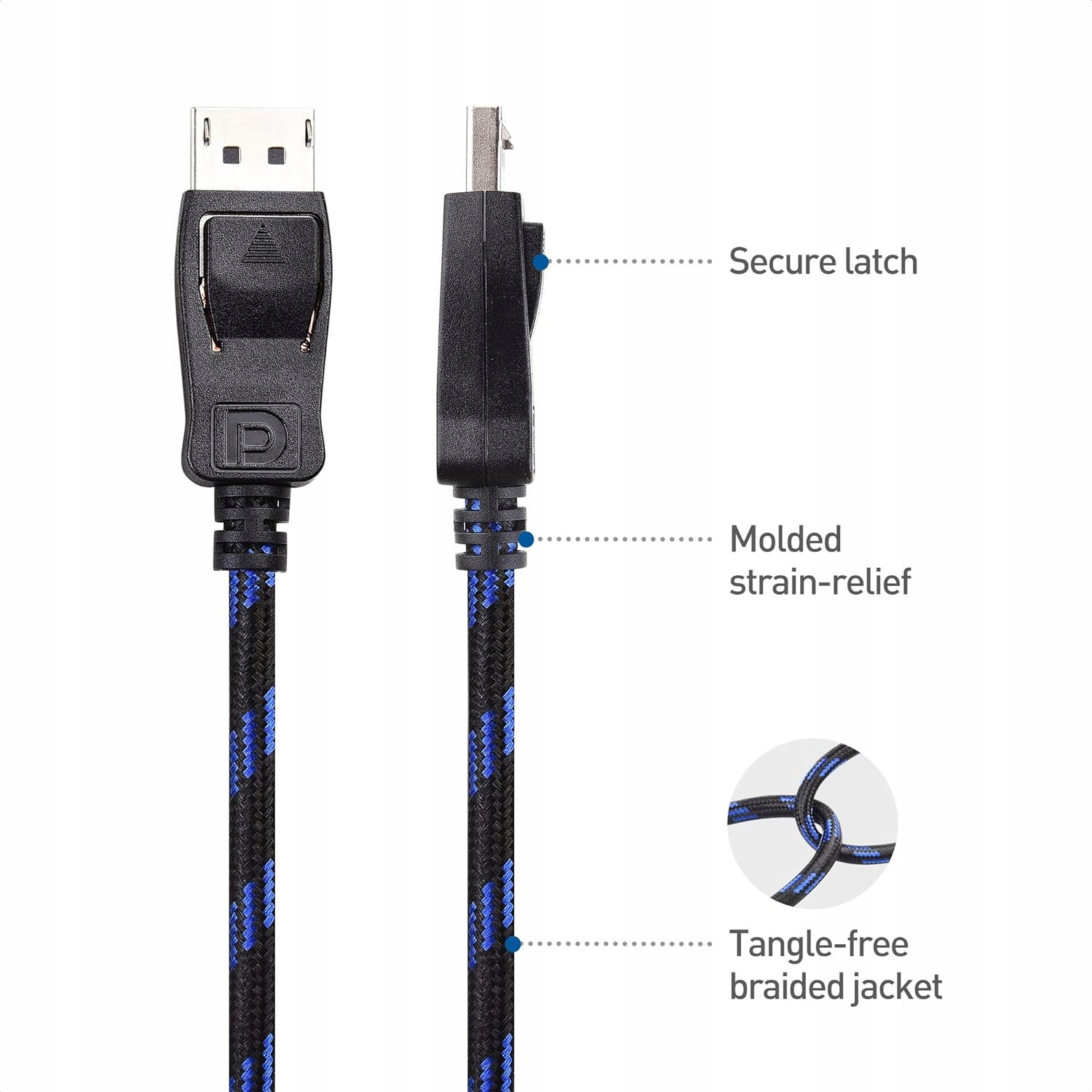 Kabel DisplayPort 1.4 o długości 3 m Kod producenta 102055-3M-BL