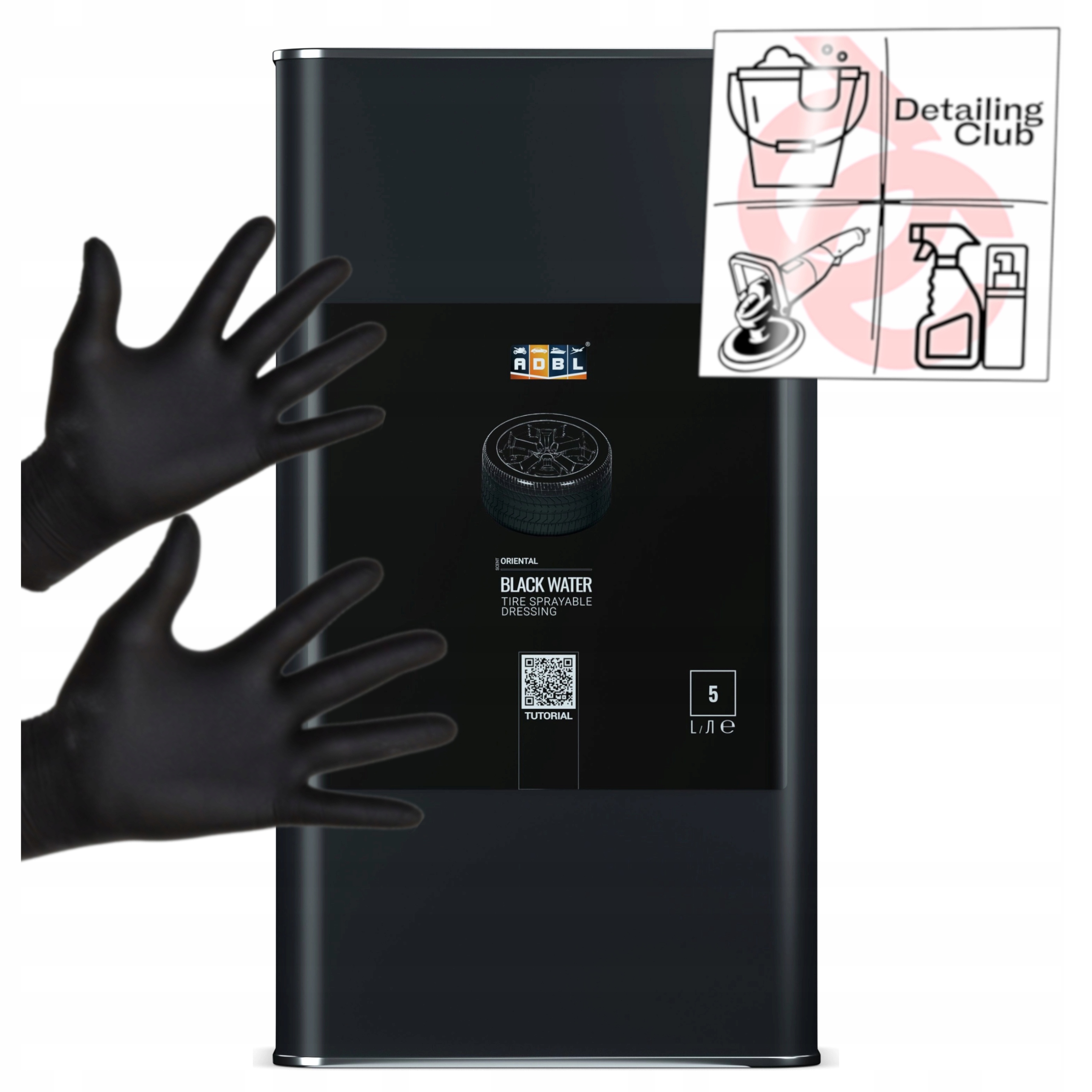 Adbl Black Water Tekutý dressing na pneumatiky s leskom 5 l