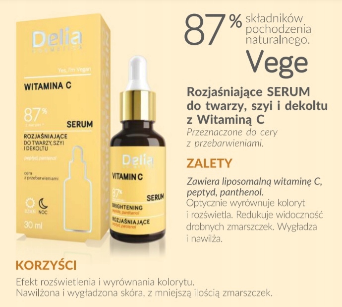 DELIA - SERUM ROZJAŚNIAJĄCE DO TWARZY WITAMINA C Marka Delia Cosmetics