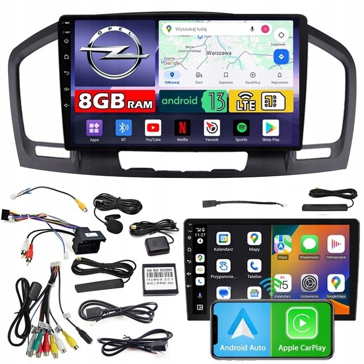 Autorádio Ncs ZQ9 Opel Insignia 2008-2013 Android Navigace 8GB Lte