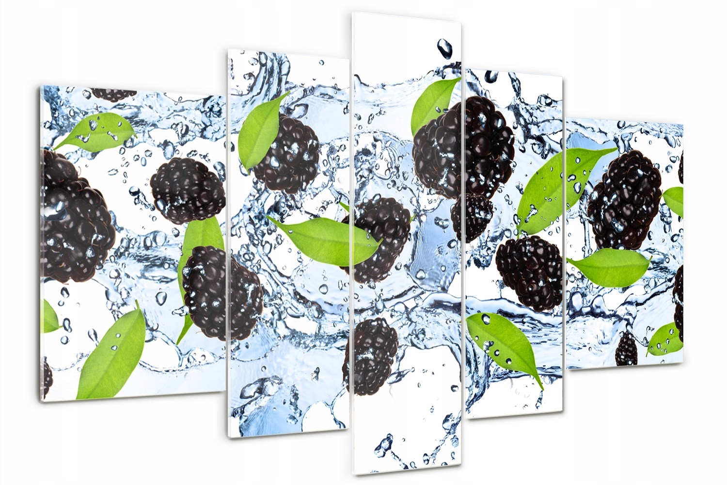 

Obraz szklany tryptyk ścienny Jeżyny i woda