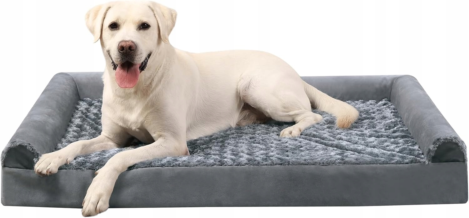 Levně Ksiia Ortopedické Pelíšek pro velké psy 105x70x18 cm Šedé