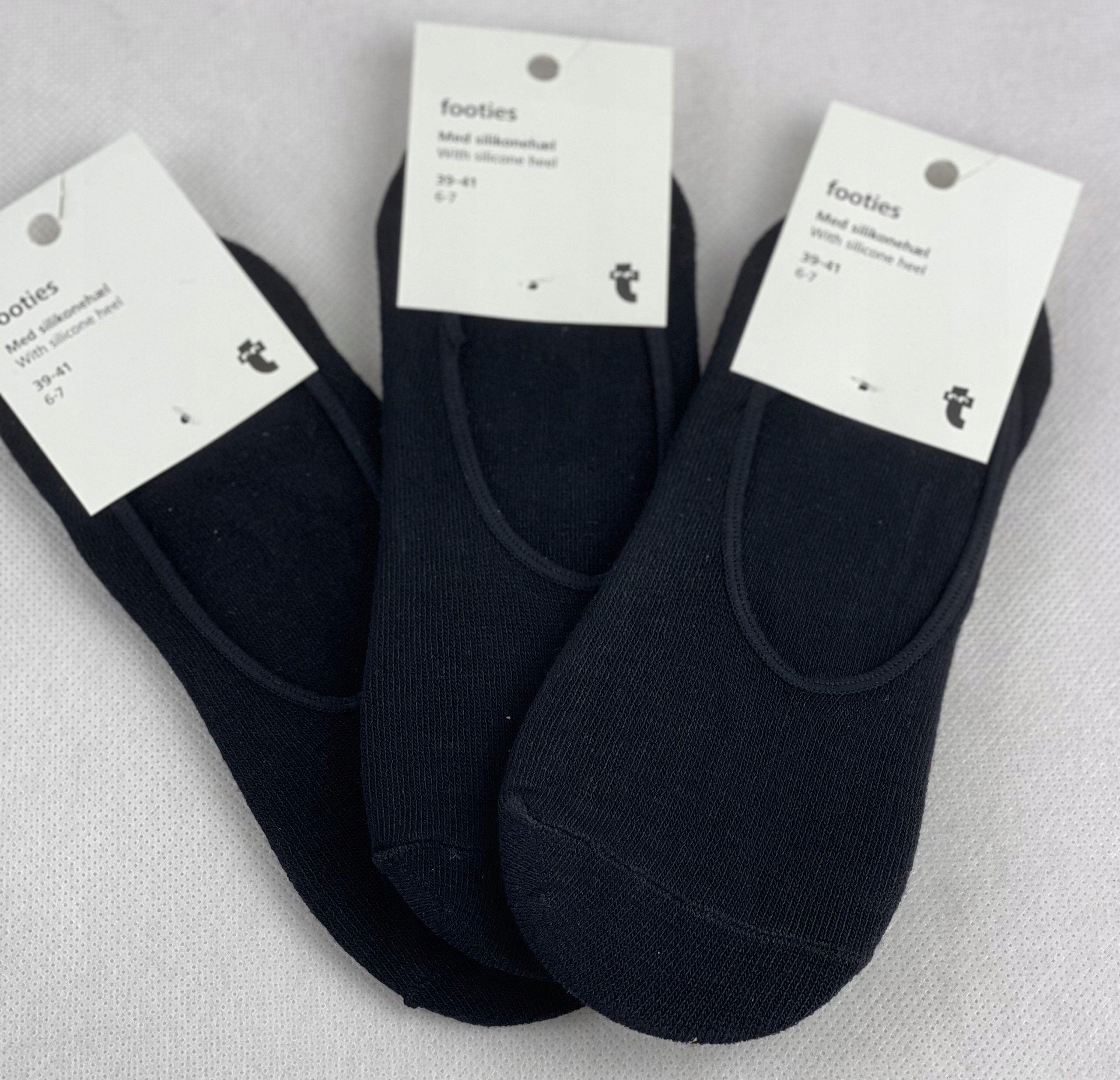 

3 x Stopki damskie niskie, silikon 39-41