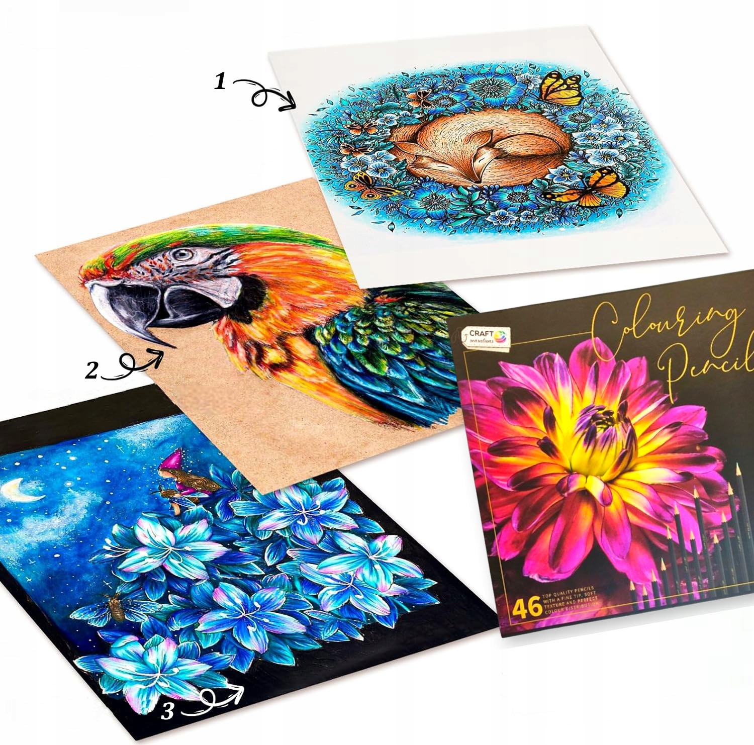 KREDKI OŁÓWKOWE PROFESJONALNE MIĘKKIE DO RYSOWANIA ZESTAW KREDEK 46 W ETUI Liczba sztuk w zestawie 46 szt.