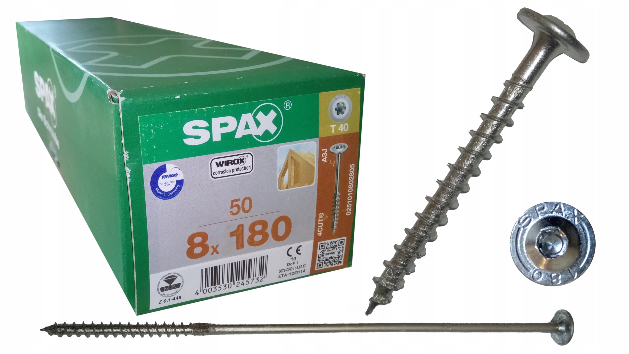 Spax tesařské vruty konstrukční 8x180 talíř