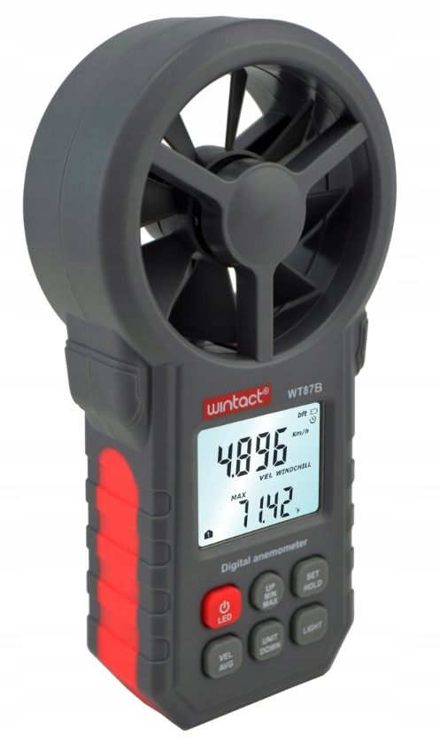 ANEMOMETER MIERNIK WIATRU DO KLIMATYZACJI WIATROMIERZ APLIKACJA BLUETOOTH Model WT87B