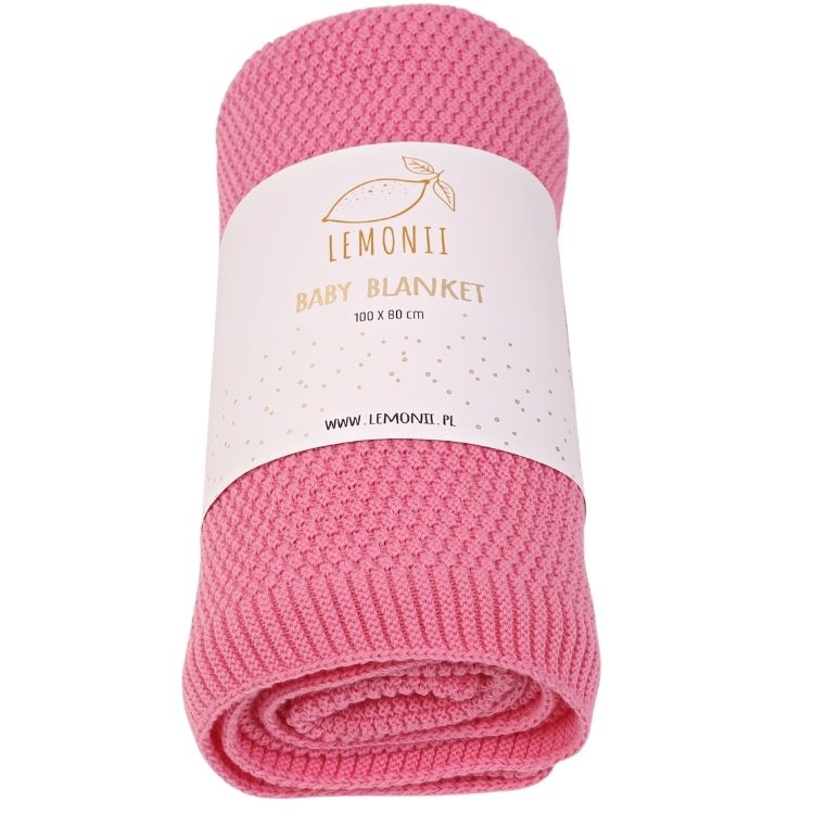 Kocyk niemowlęcy bawełniany 100% tkany Lemonii