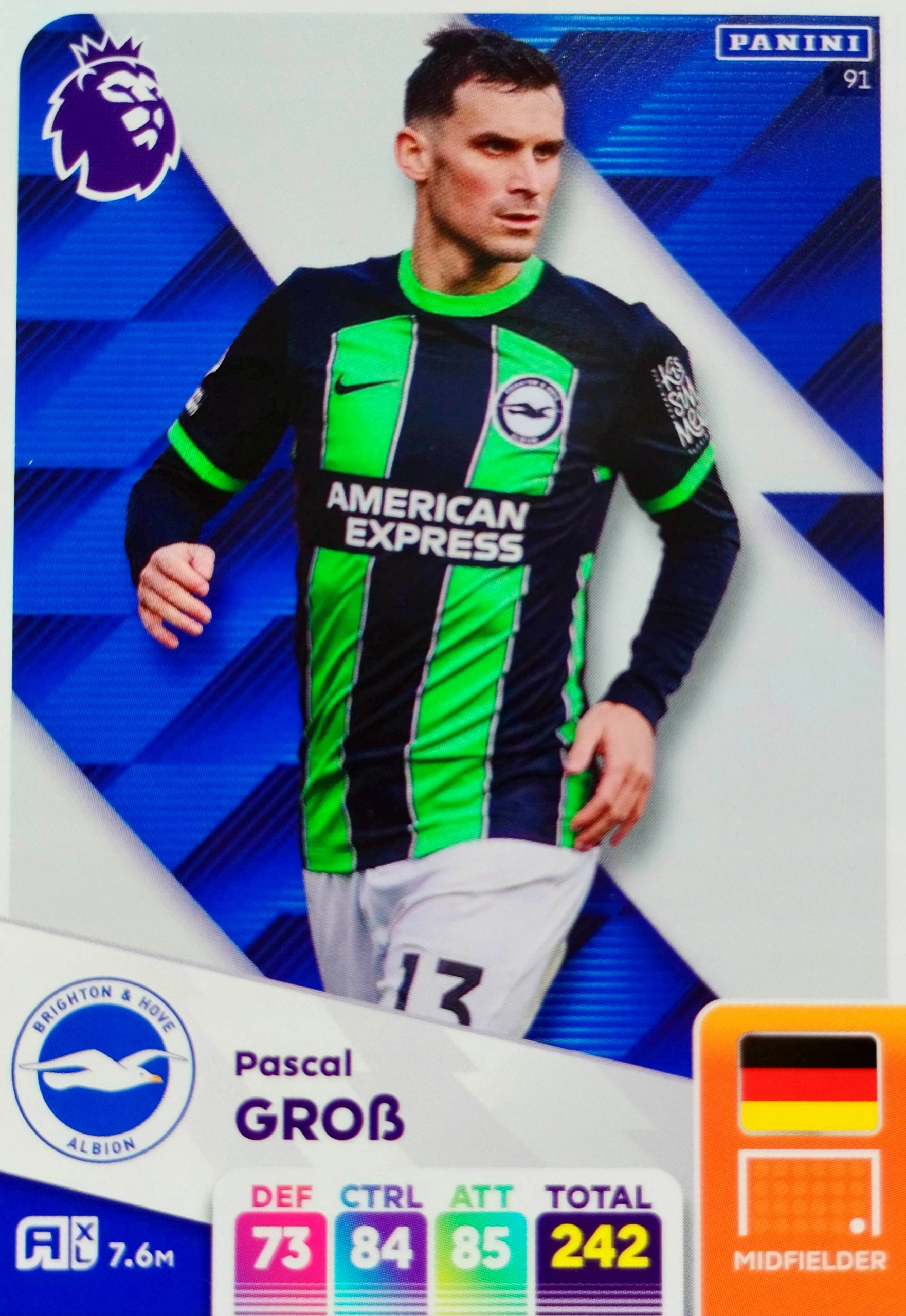 Premier League 2025 Base 91 Pascal Gros Brighton & Hove Albion