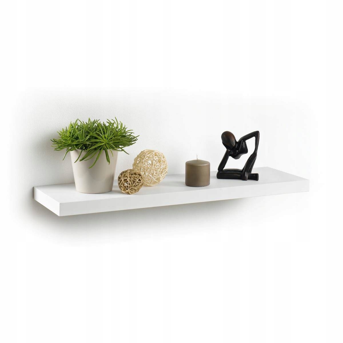 

Półka Ścienna wisząca klasyczna biała Mdf 75 cm