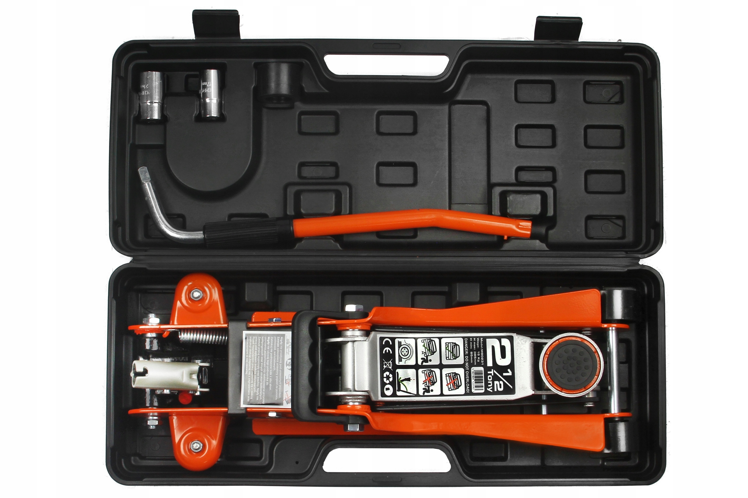 PODNOŚNIK SAMOCHODOWY hydrauliczny ŻABA LEWAREK Maksymalna wysokość podnoszenia 385 mm