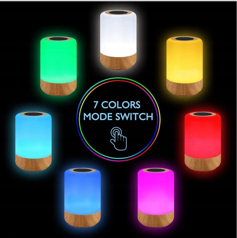 LAMPKA NOCNA GORVITOL WIELOKOLOROWA LED RGB DOTYKOWA Stan opakowania uszkodzone