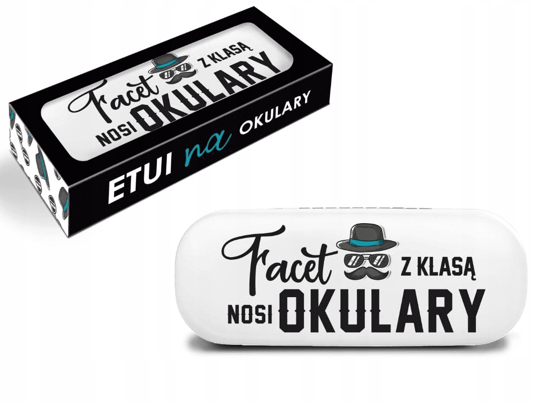 

Etui Futerał Na Okulary Mężczyzna Biały Prezent