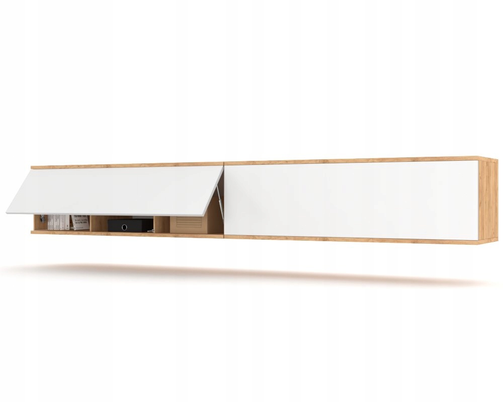 Závěsná Rtv skříňka Police Komoda do obývacího pokoje Pawlacz Craft Bílá 200