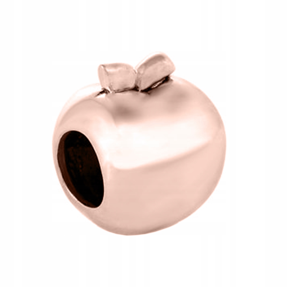 Charms Pozlacené jablko Apple Ovoce Korálek Beads Jablko Stříbro 925