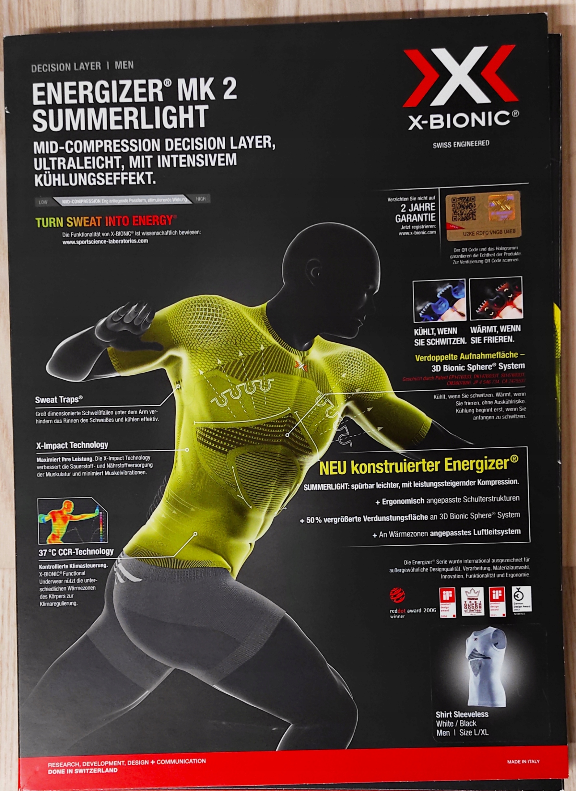 Футболка X-bionic Energizer MK 2 Summerlight S / M код производителя I100349