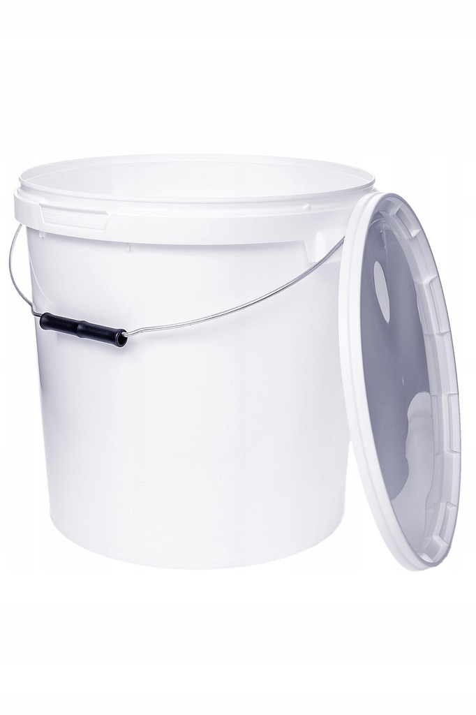 Kbelík 20L Plastový kbelík s víkem Atest potravinářský 20L nádoba Bílá