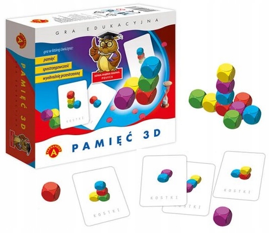 GRA EDUKACYJNA PAMIĘĆ 3D SOWA MĄDRA GŁOWA