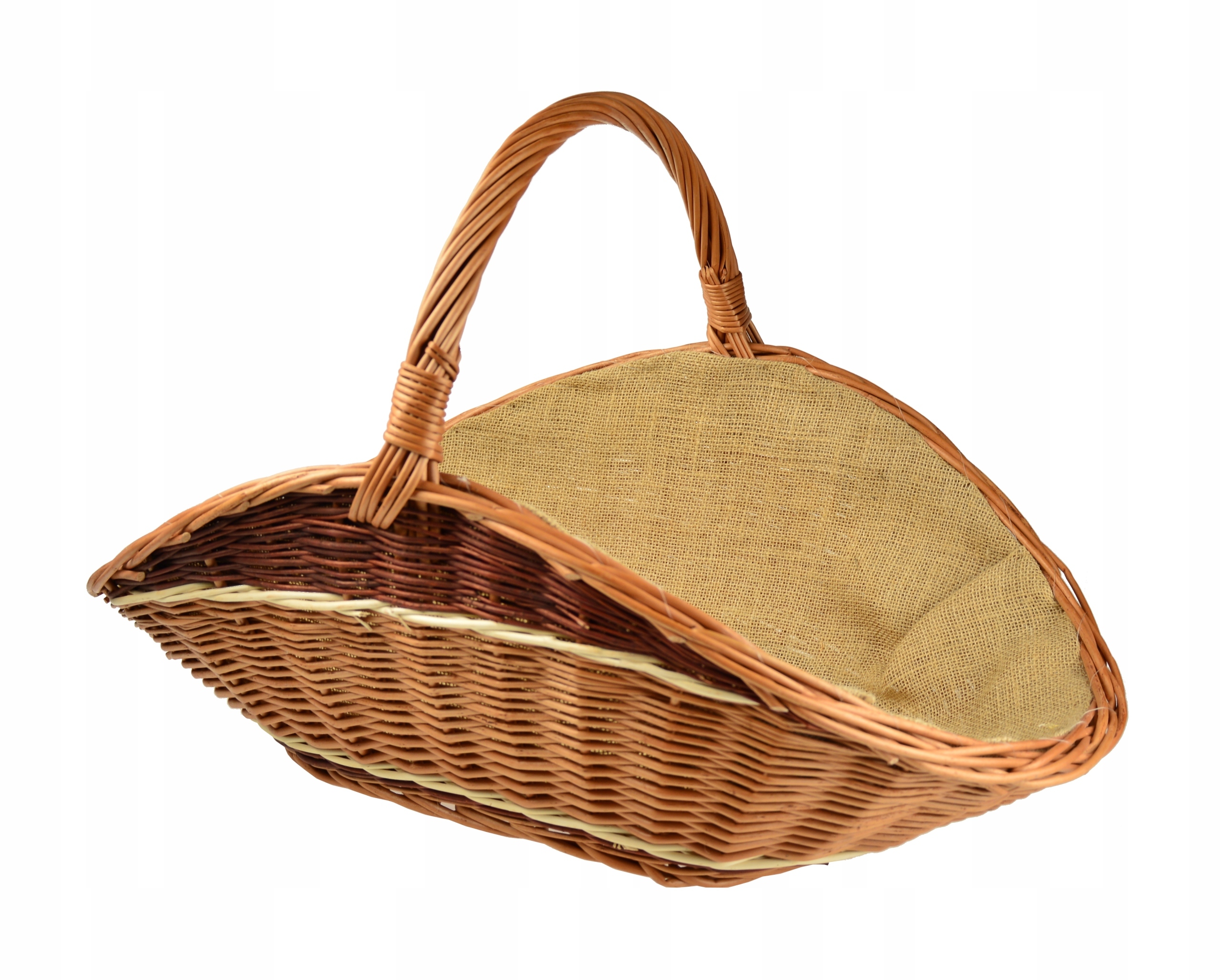 Wiklinowy KOSZ NA DREWNO koszyk do kominka XL JUTA