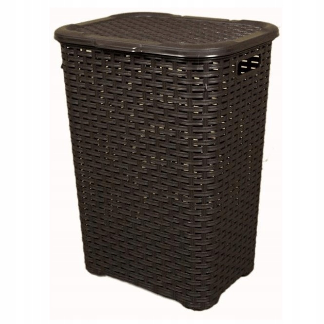 

Kosz na Pranie Bieliznę Rattan 45l,BRĄZ Beż ,biały