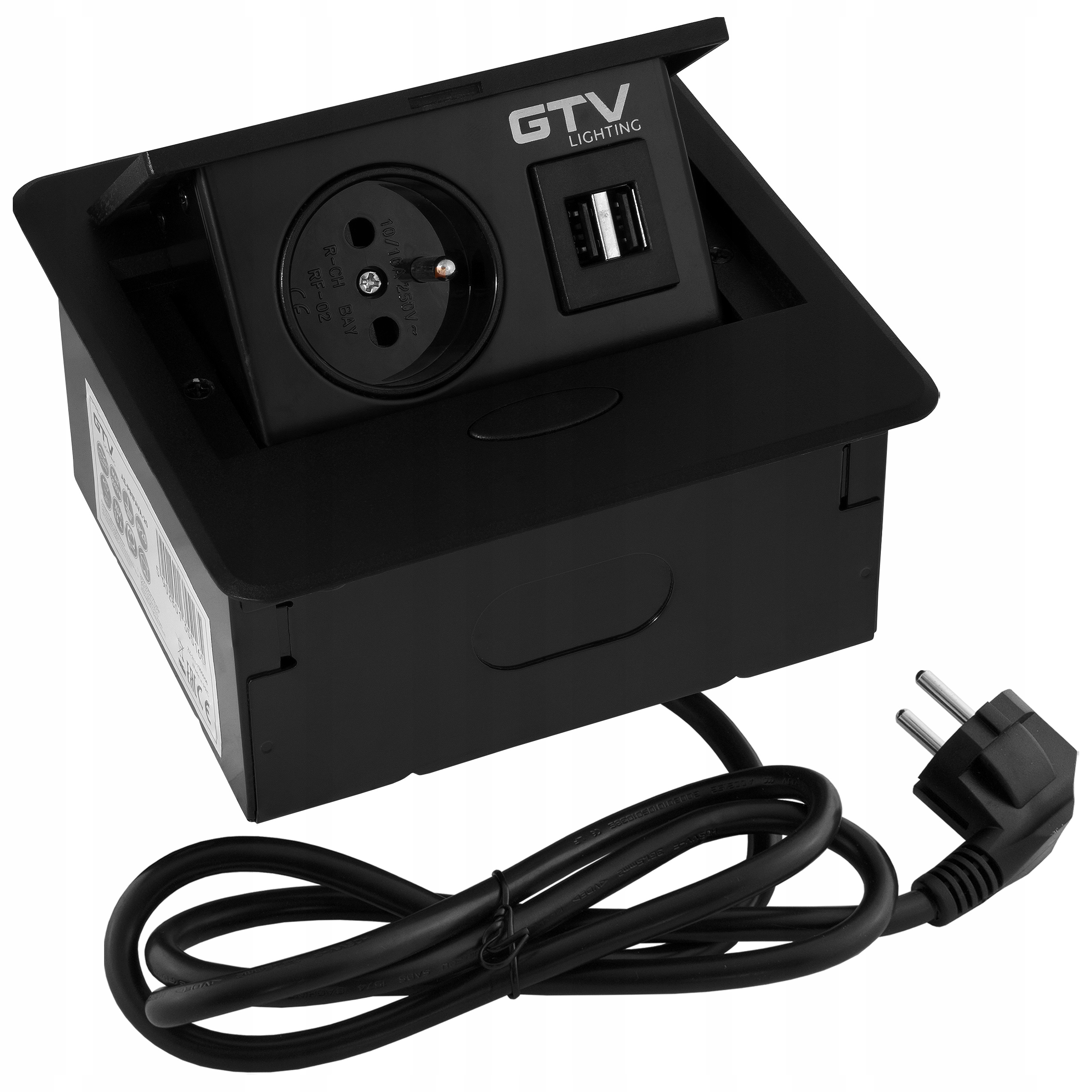 

Gniazdo chowane w blat Avaro Gtv Usb Czarne