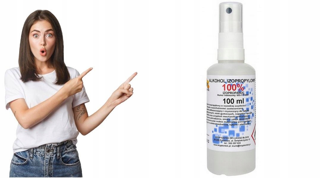 Płyn Izopropanol Ipa 100% z atomizerem 100 ml