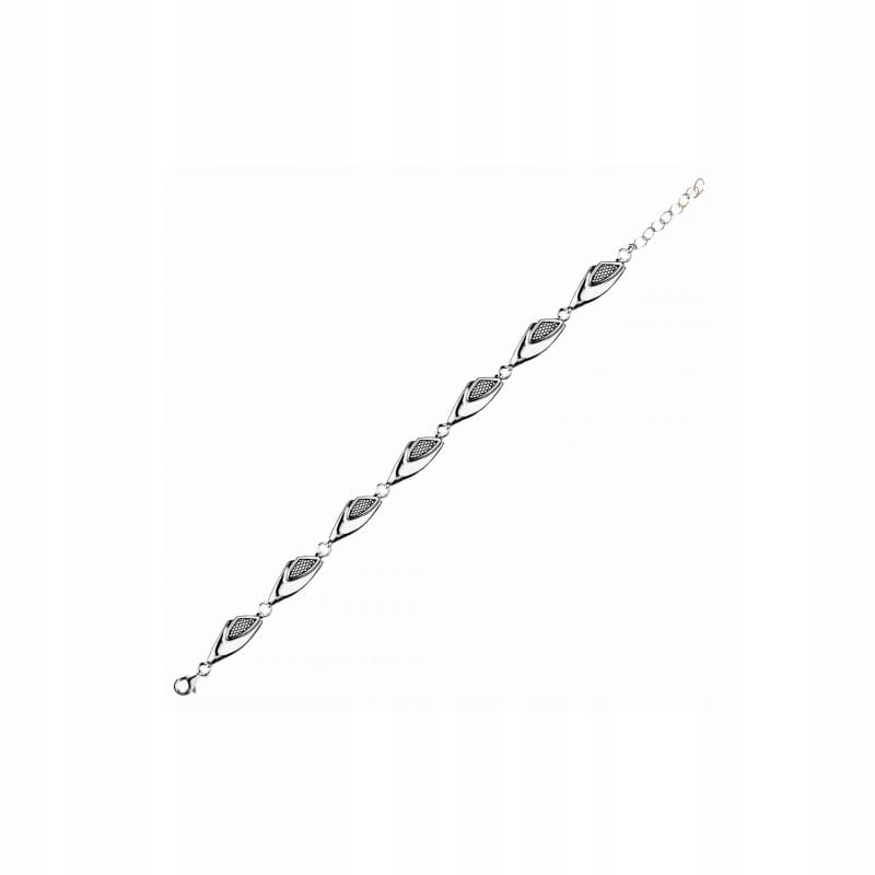 Oxidovaný geometrický náramek Stříbro 925