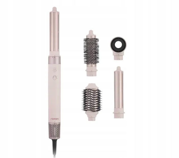 Suszarko-lokówka Raven ELSX1 1400W Jonizacja Zimny nawiew 5 Końcówek Różowa