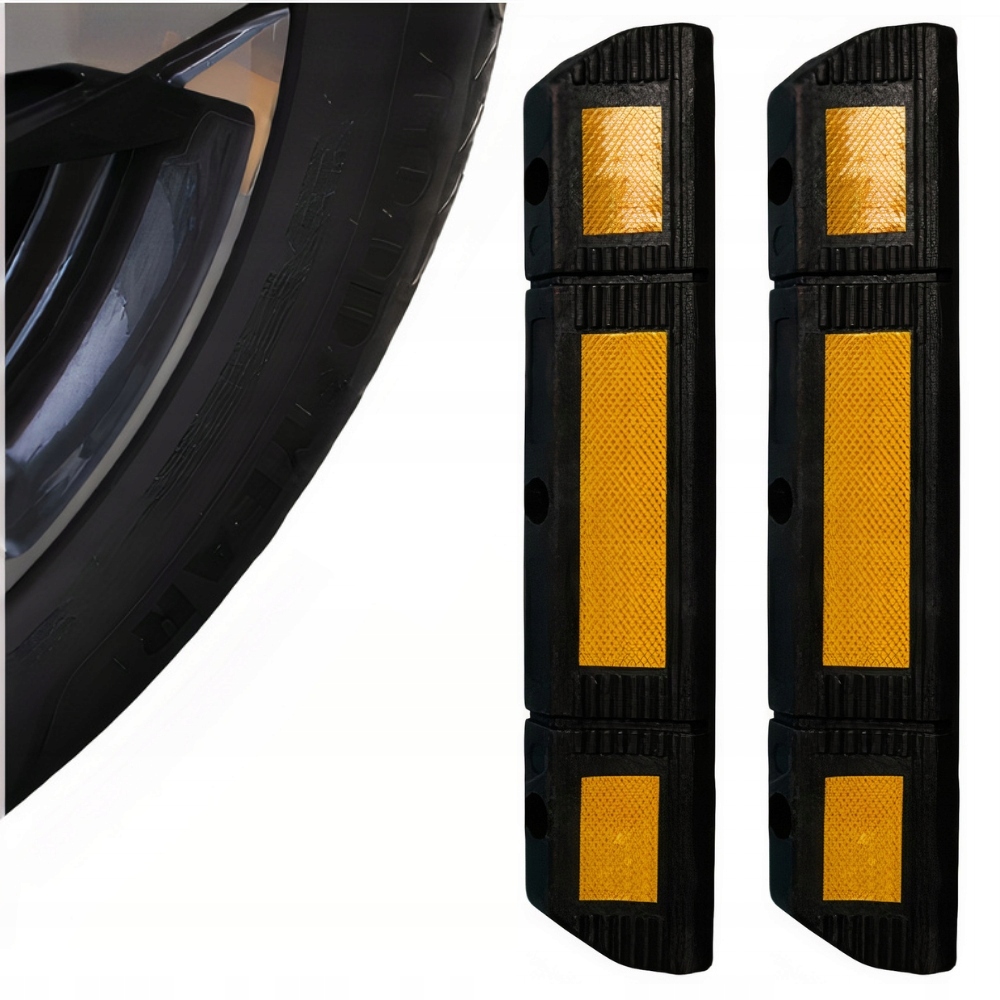 2x OGRANICZNIK PARKINGOWY DO SAMOCHODU BLOKADA SAMOCHODOWA SEPARATOR 60CM