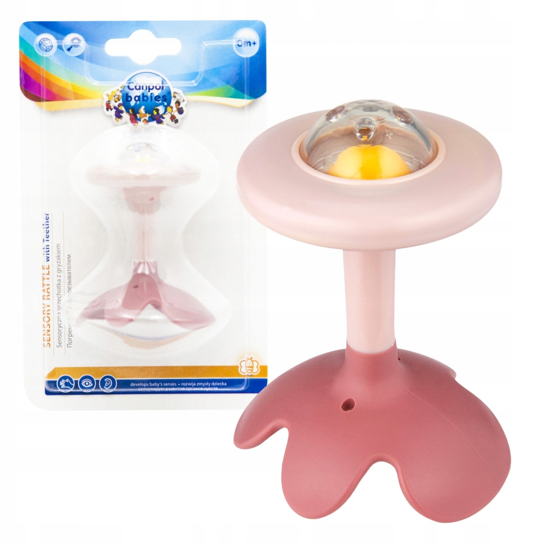 CANPOL GRZECHOTKA SENSORYCZNA z gryzakiem 0+
