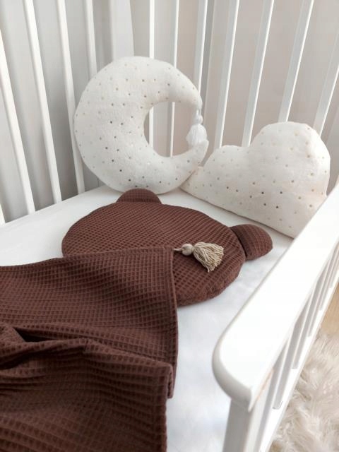 Komplet wafelkowy niemowlęcy kocyk + poduszka MIŚ Bohater brak