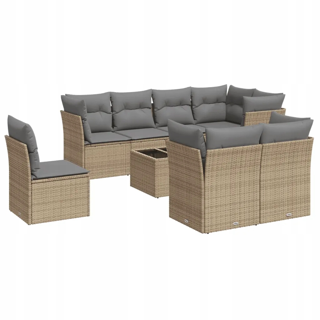 Sada modulárního zahradního nábytku s Pe ratanem, béžová, rozměry: 234x12