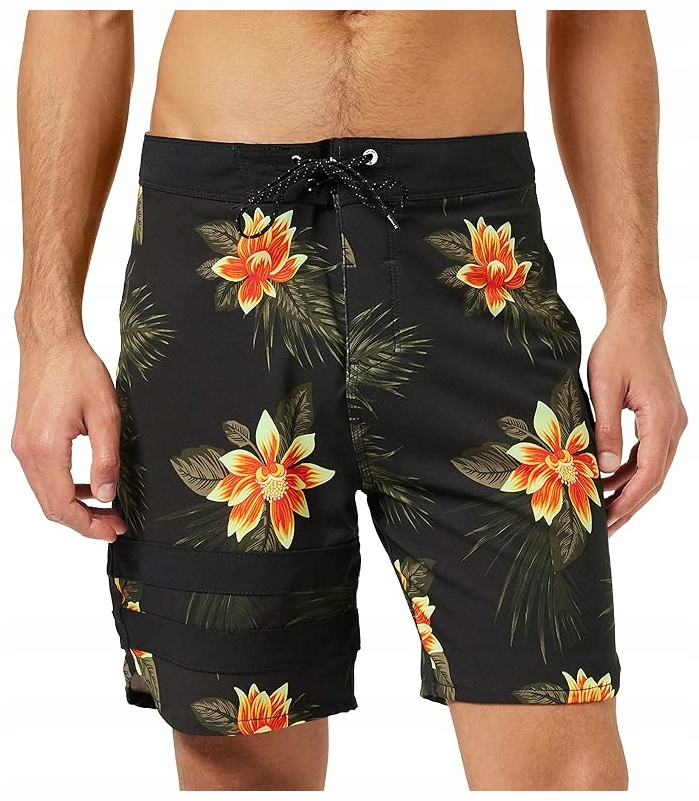 Pánské Plážové Šortky Hurley Phantom Block Party 18' Květované Černá 32 M