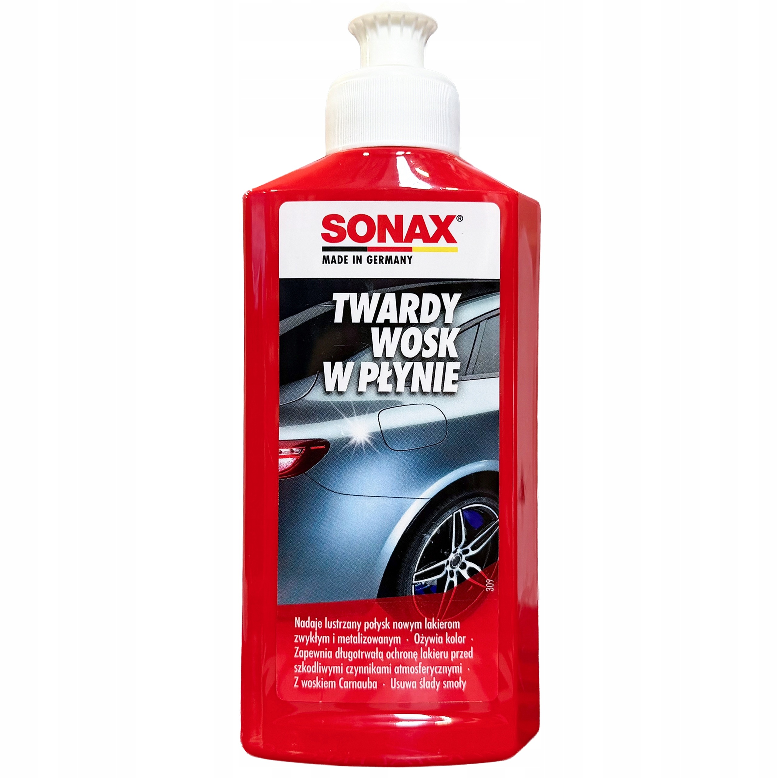 Wosk samochodowy w płynie Twardy Carnauba Sonax 250ml Nabłyszcza lakier