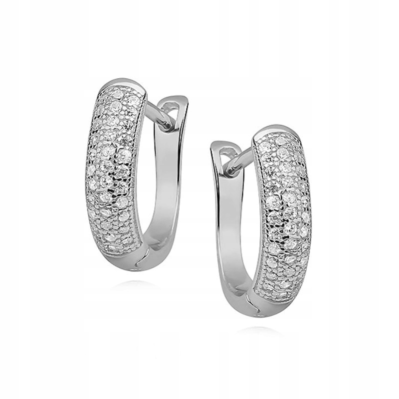 Stříbrné náušnice zdobené zirkony