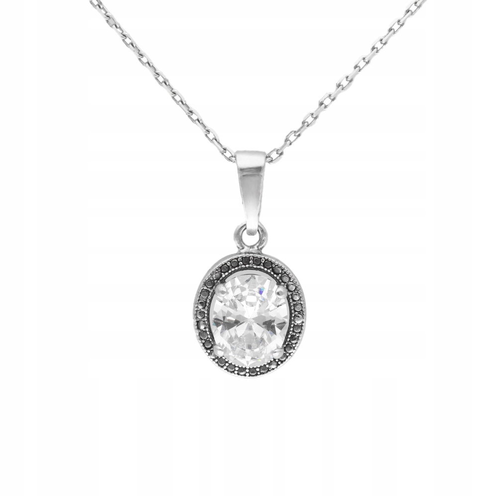 Přívěsek s bílým zirkonem stříbro