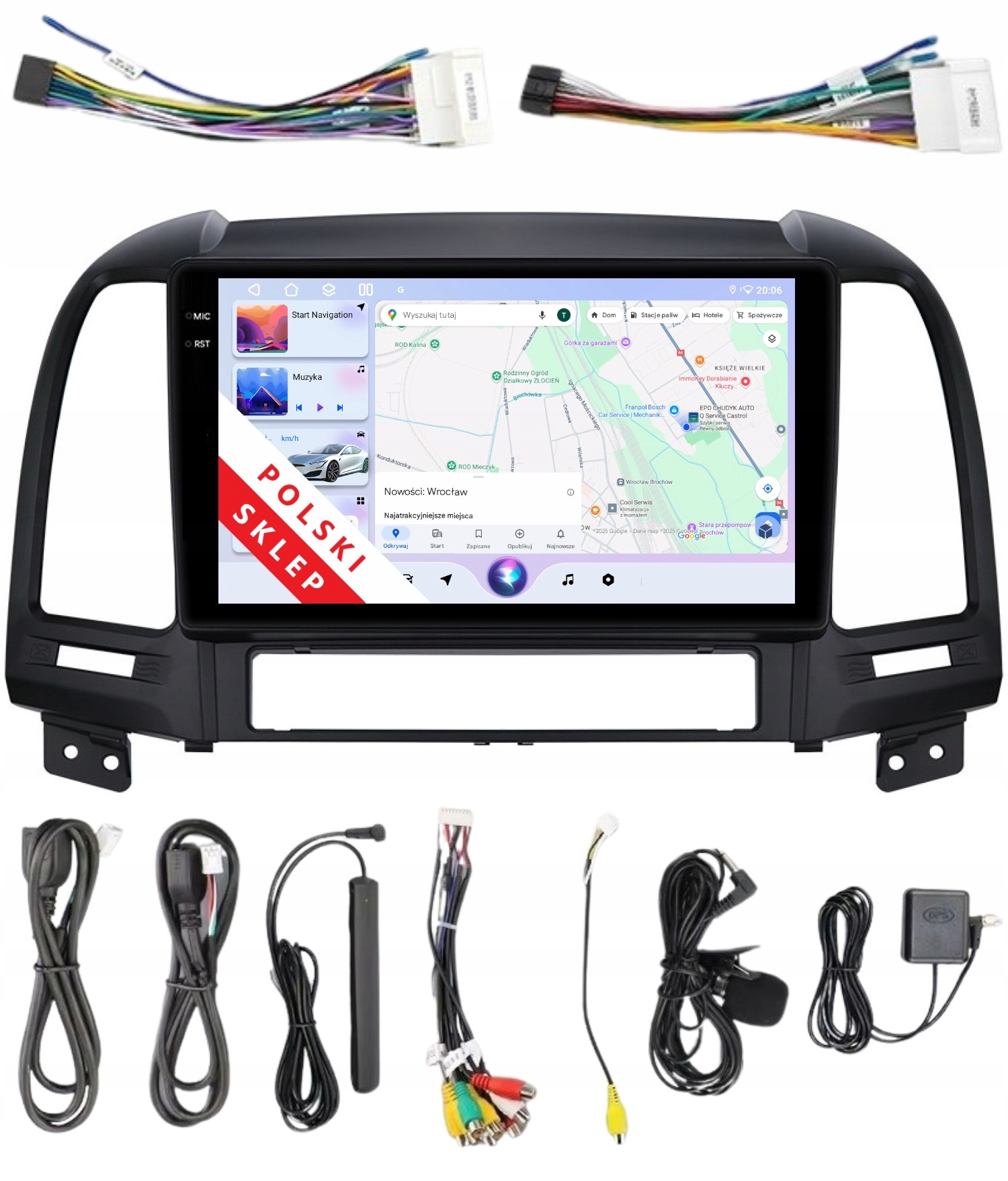 Navigace Rádio 2DIN Android Hyundai Santa Fe 2 II 3/32 Gb Dsp Carplay Lte