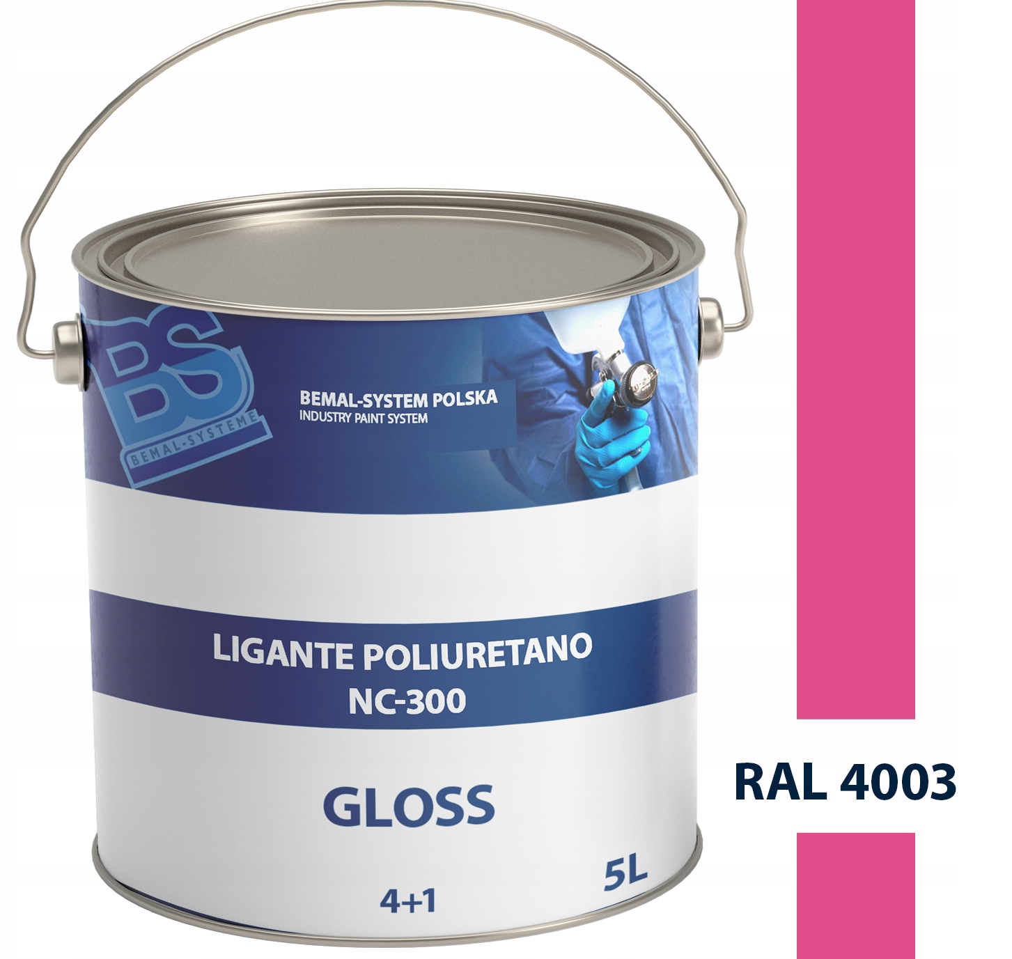 BEMAL FARBA OKRĘTOWA - LAKIER POLIURETANOWY - 5L - RAL 4003