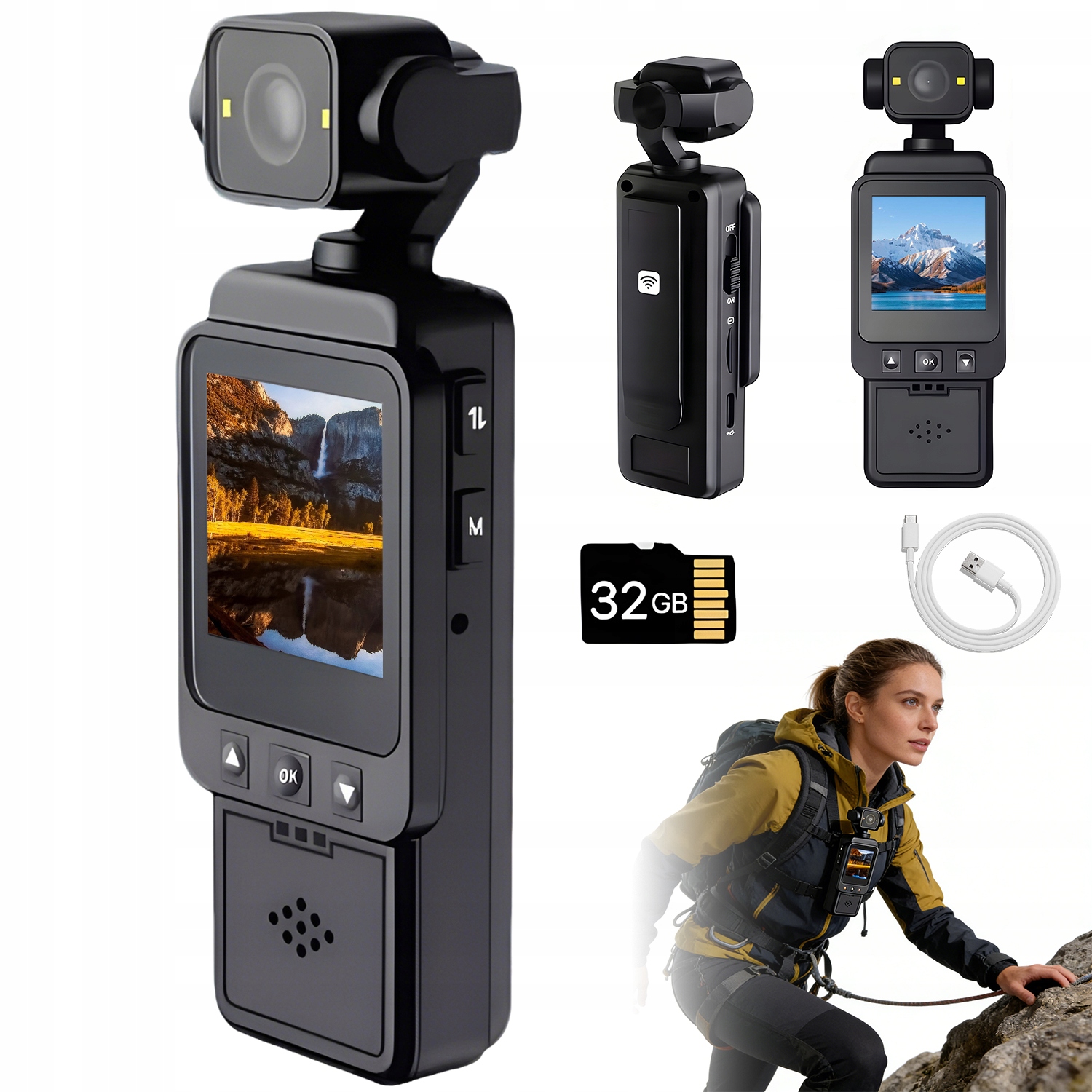 Mini Kamera S Wifi A Otáčením O 270 Stupňů Pro Pov Záznamy