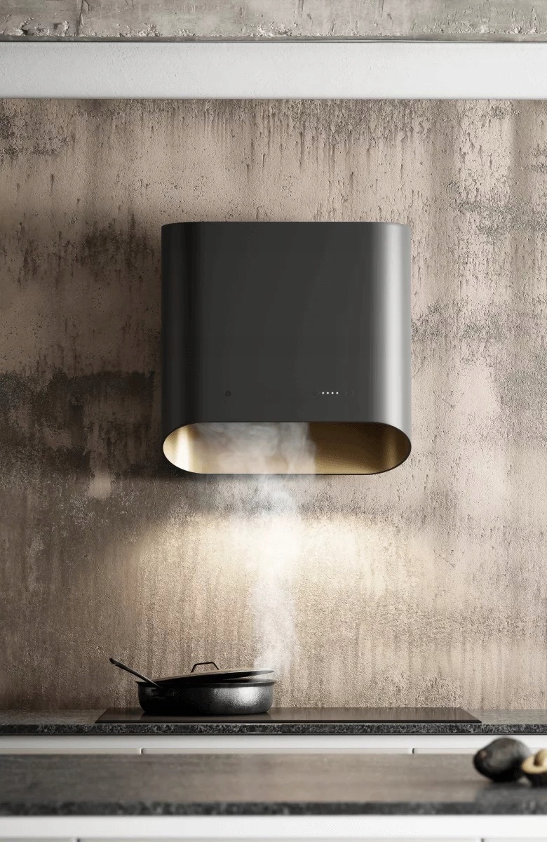 Okap przyścienny miedźiany CIARKO Design Simple sterowany gestem + pilot Model Simple