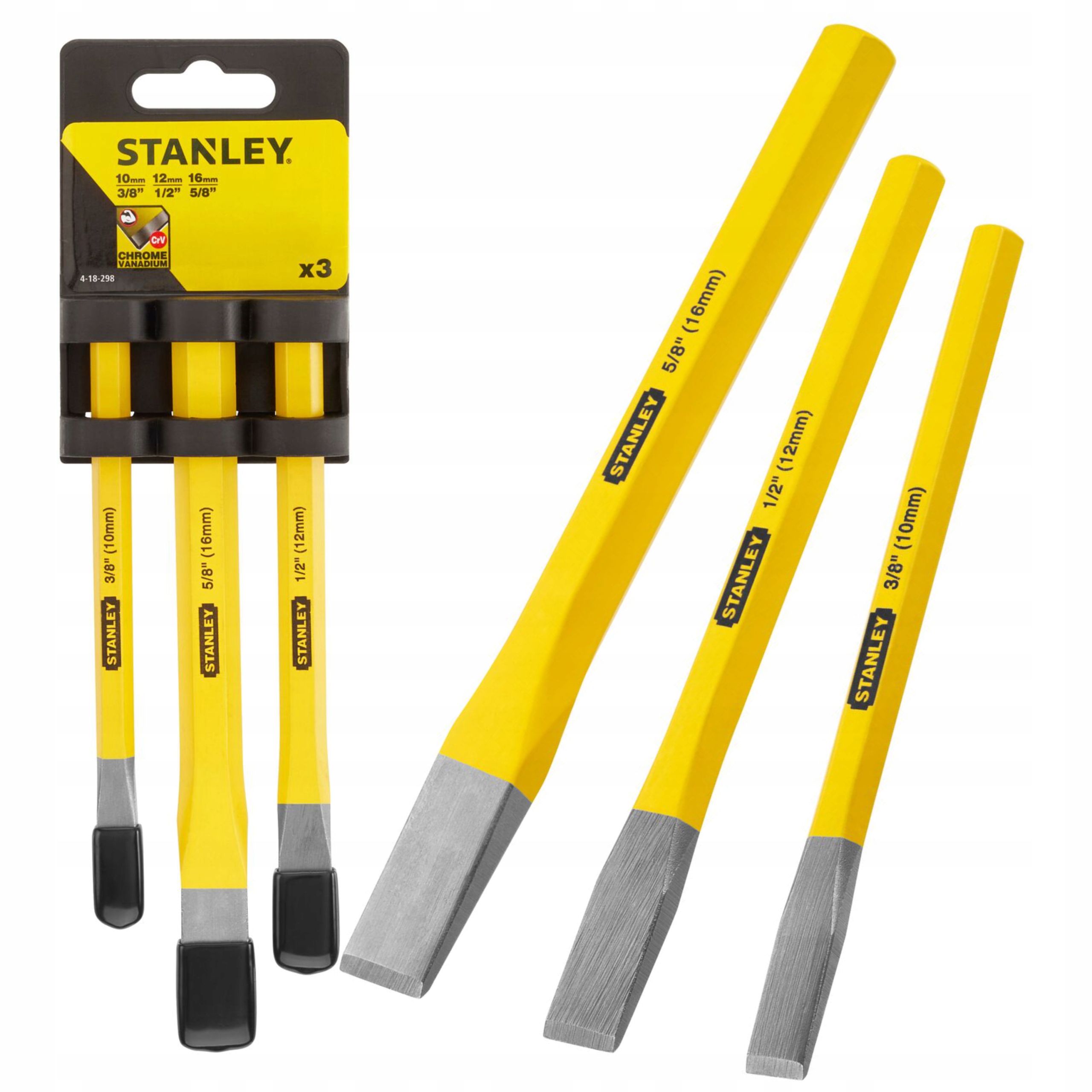 

Stanley 18-298 Zestaw Przecinaków Ślusarskich 3szt