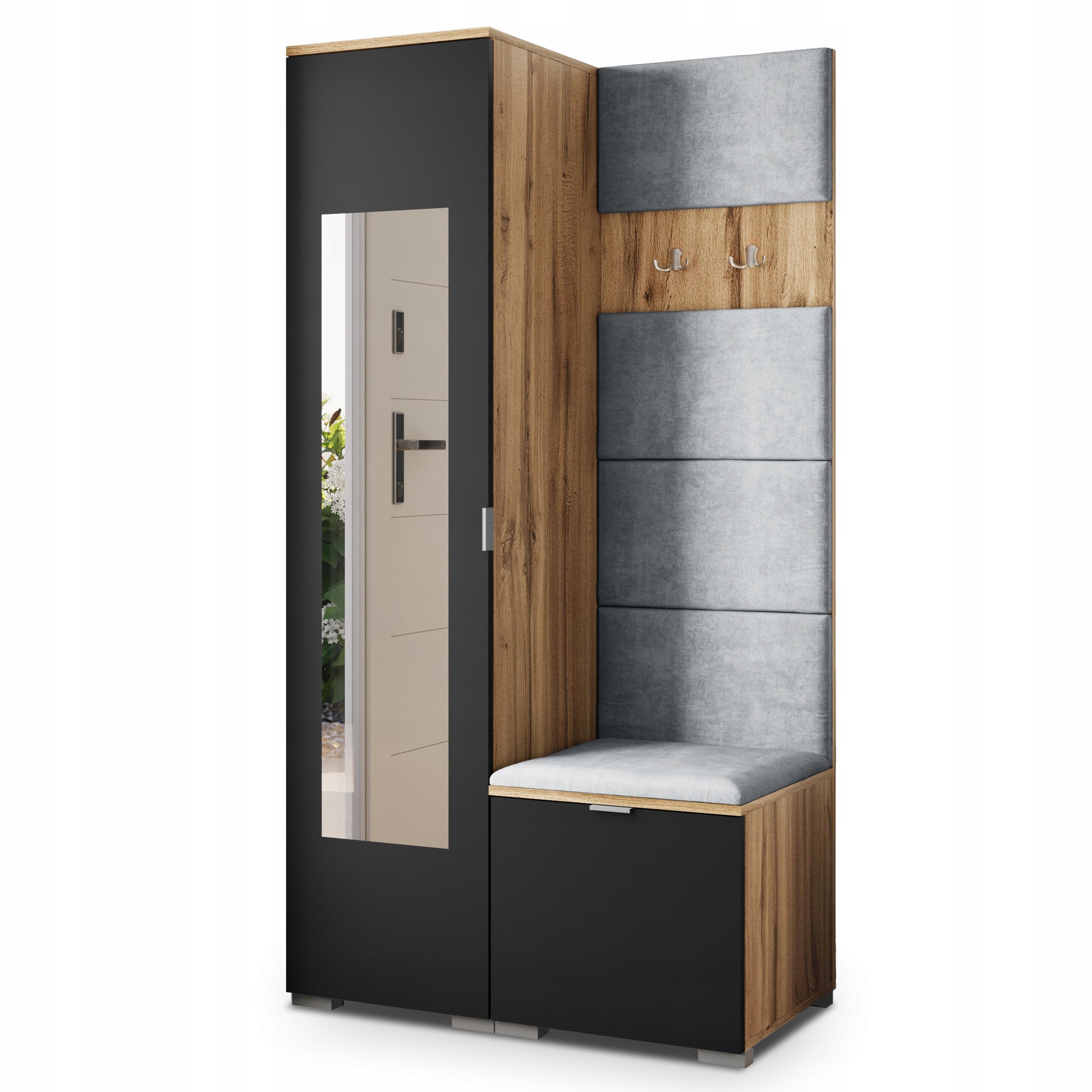 Šatní skříň Vira 95/181/51 cm Skříň do předsíně Moderní dub wotan