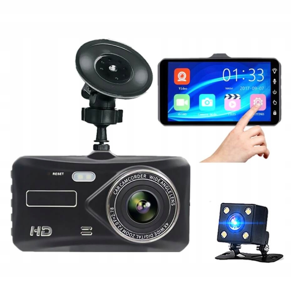 HD ВІДЕО РЕКОРДЕР КАМЕРА ЗАДНЬОГО ВИДУ [ПОЛЬСЬКЕ МЕНЮ]