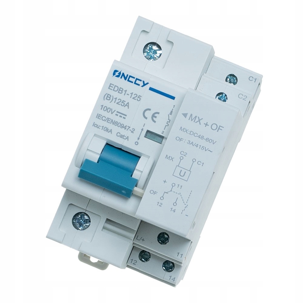Pojistka DC 125A s 48V spouštěcí cívkou a přídavnými kontakty