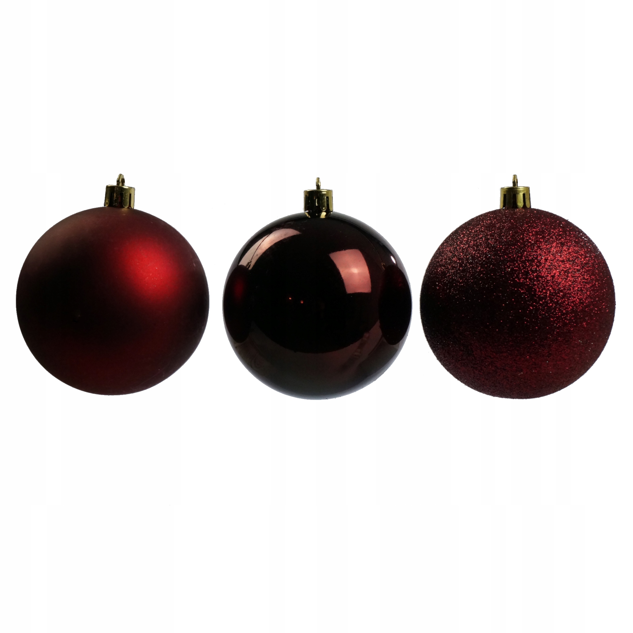 

Bordowe bombki 8 cm 6 szt. zawieszki ozdoby