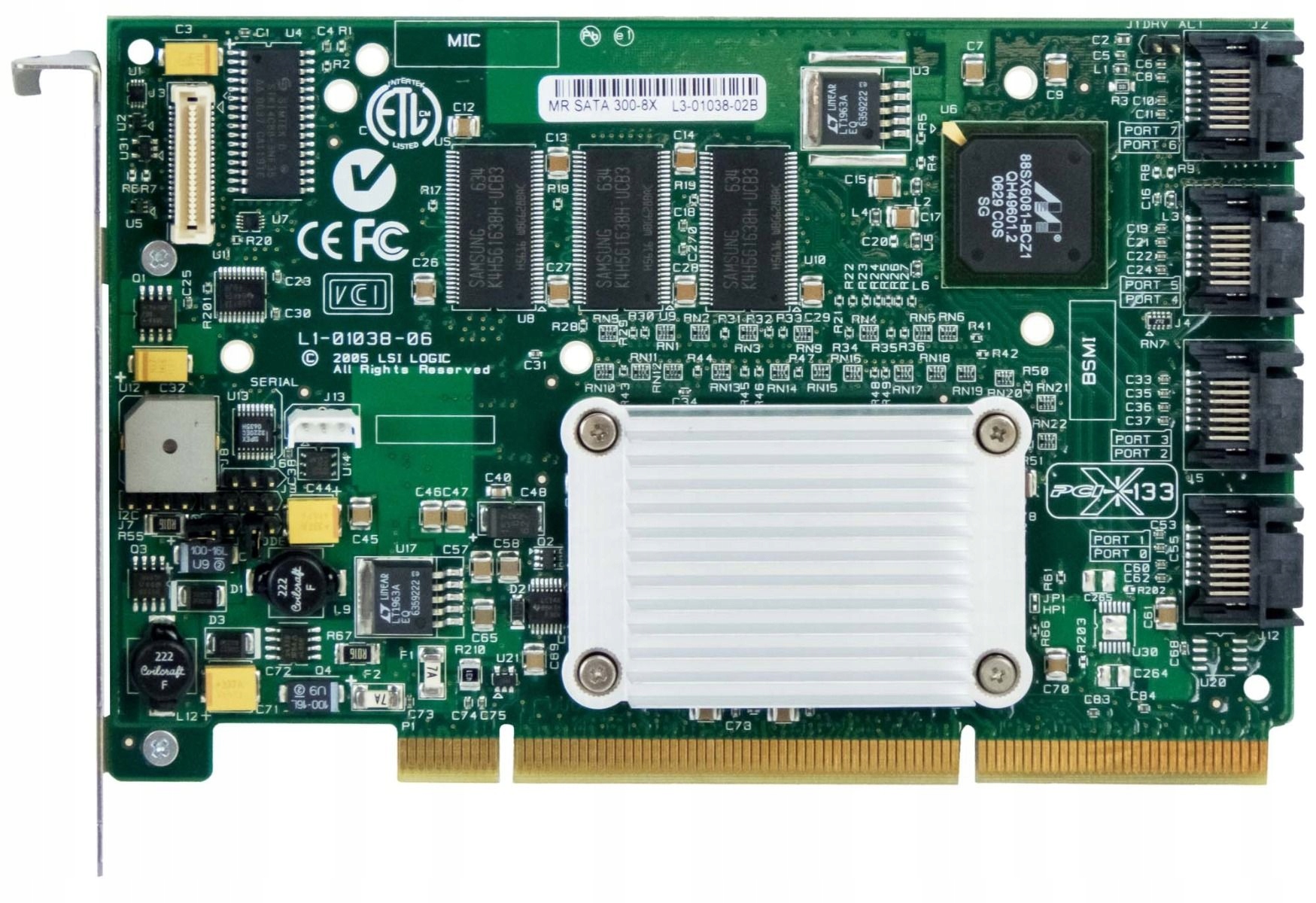 Lsi MegaRAID 300-8X Sata 3Gbps Raid Pci-x
