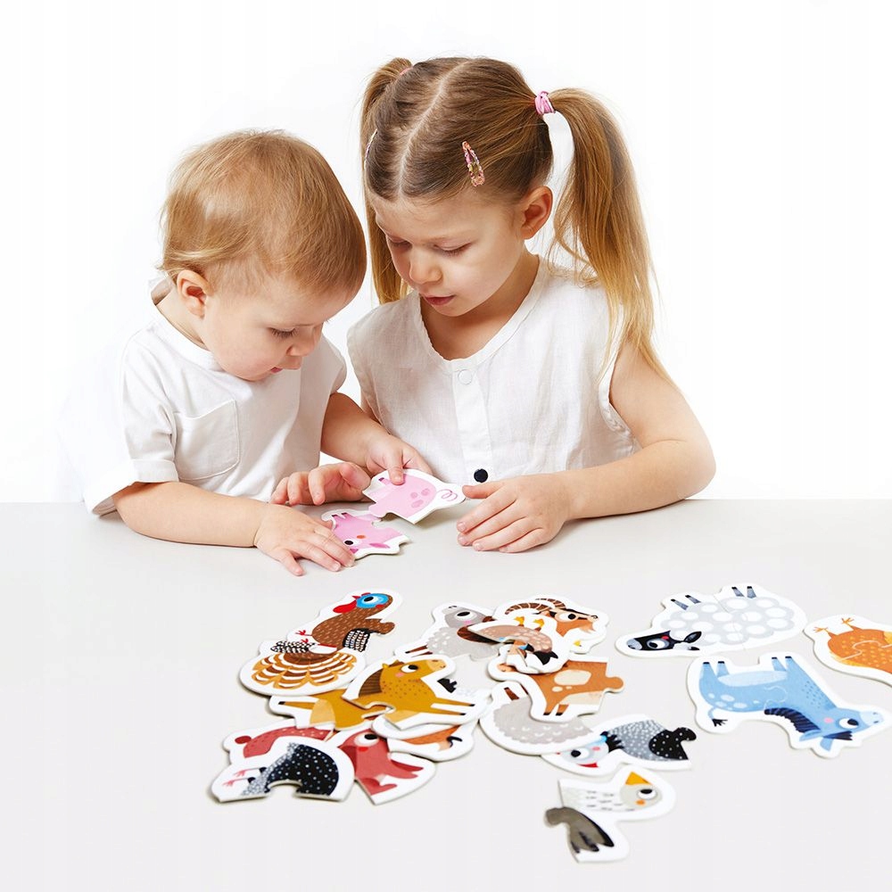 CZUCZU PUZZLE DO PARY ZWIERZĄTKA NA WSI 18M+ Materiał karton
