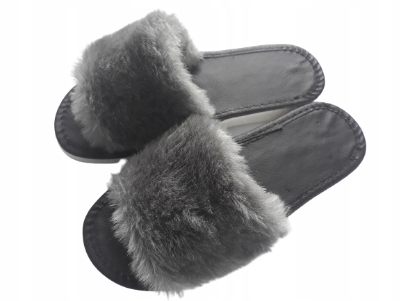 PANTOFLE KLAPKI PAPCIE Z FUTERKIEM DAMSKIE *39* PL Marka inna