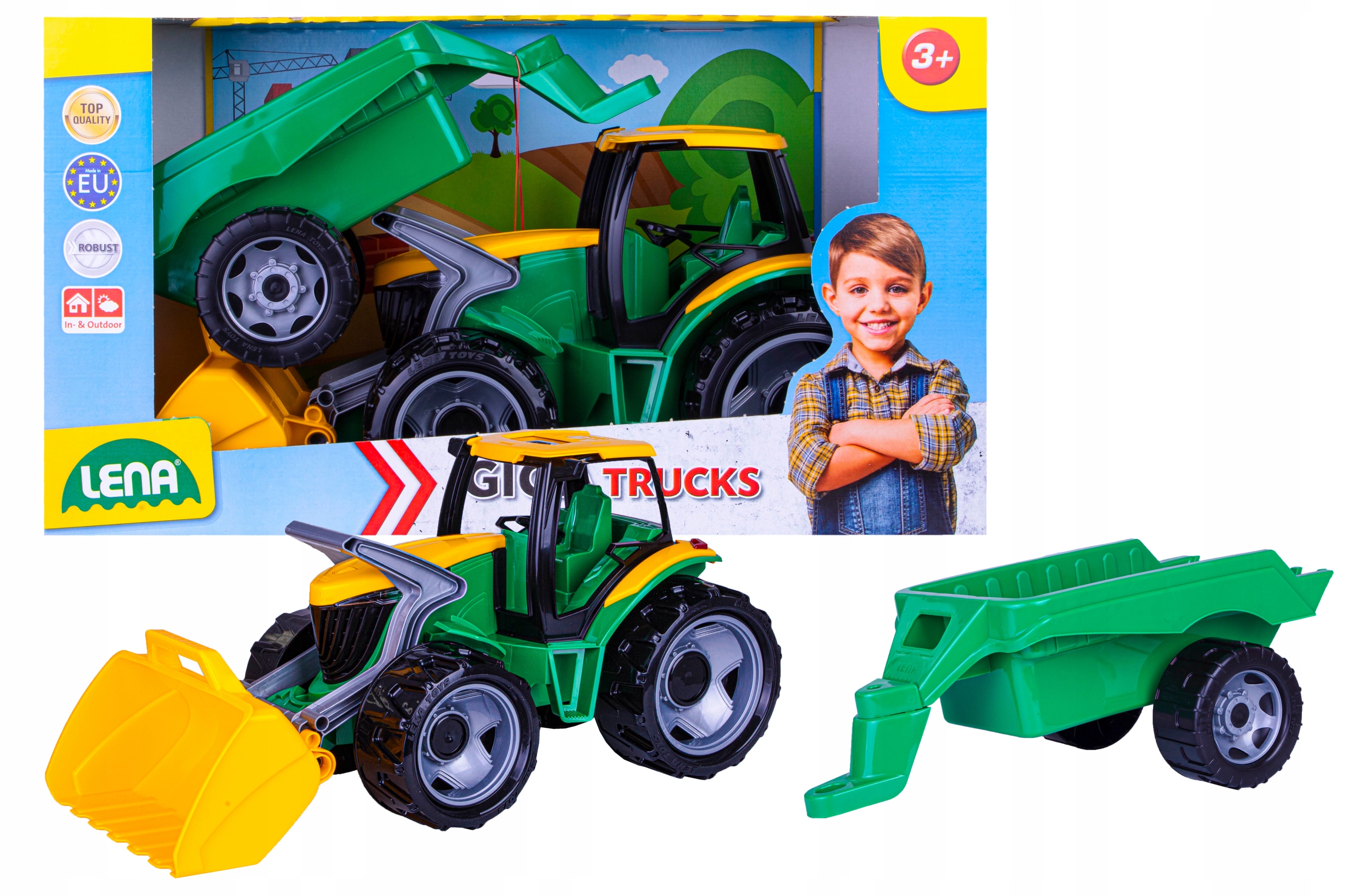 Lena Traktor Przyczepa Spychacz Gigant Maxi Ciągnik Rolniczy 110 cm 100 kg