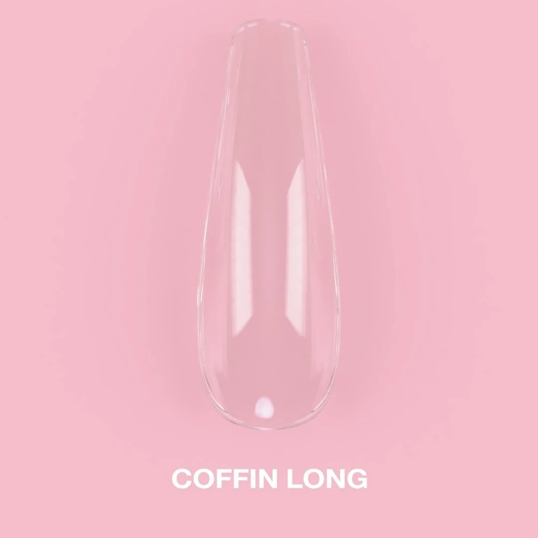 Gelové tipy pro prodlužování Luna Moon Coffin Long 500ks